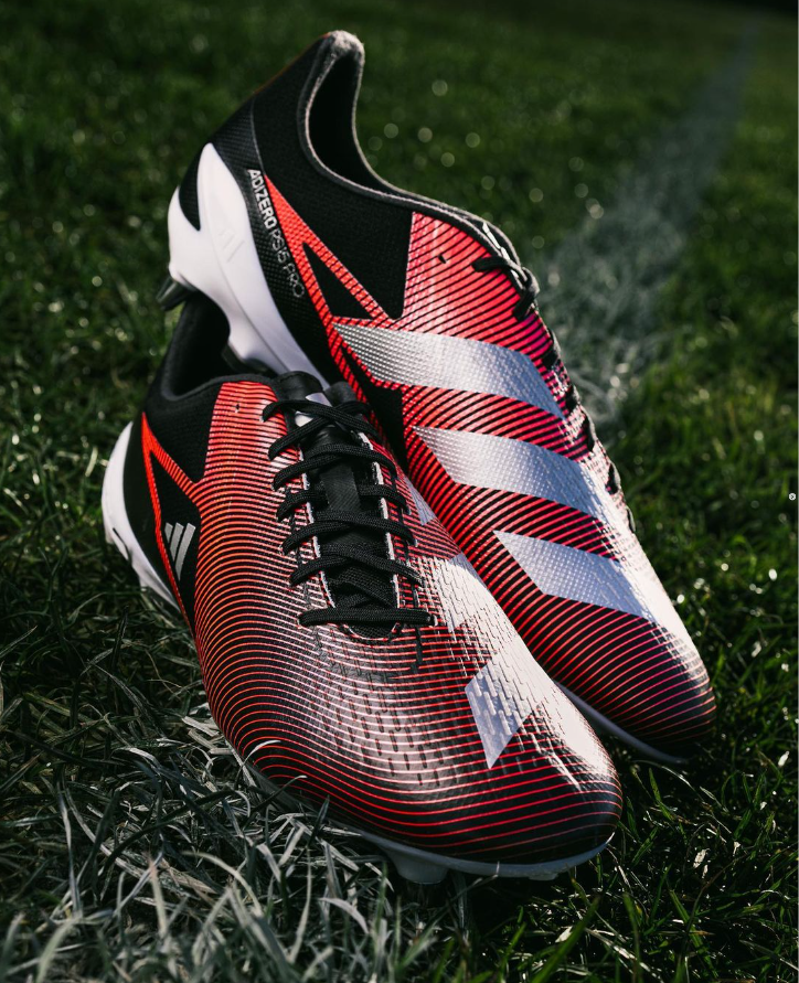 adidas RS15 Adizero Pro Rugby Boots in the Solar Red Colourway. Available to purchase at Lovell-rugby.co.uk