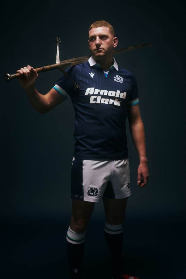 Scotland Home Shirt for the 2024/25 Rugby Season, as worn by Scotland Captain, Finn Russell